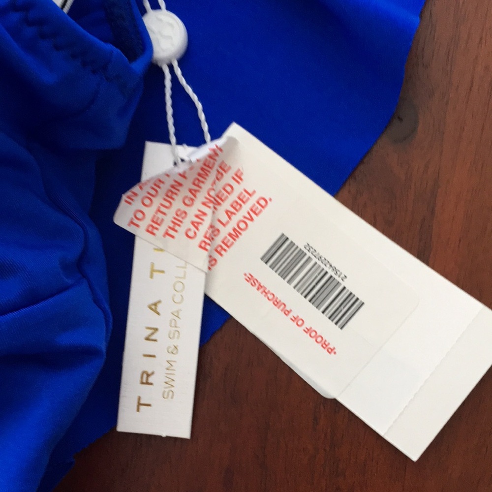 NWT Trina Turk one piece ruffle trim swimsuit S M 6 8 - Picture 6 of 15